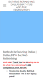 Mobile Screenshot of dallasbathtubrefinishing.com