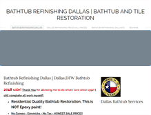 Tablet Screenshot of dallasbathtubrefinishing.com